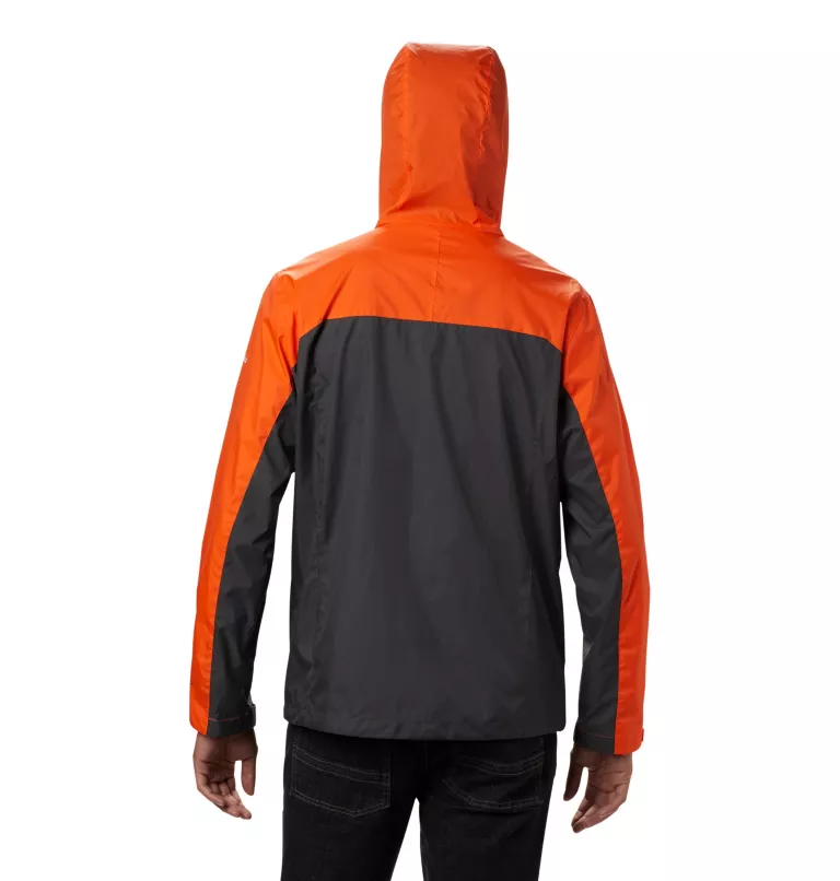 Men's Collegiate Glennaker Storm™ Rain Jacket - Clemson CLE - Spark Orange,Dark Grey