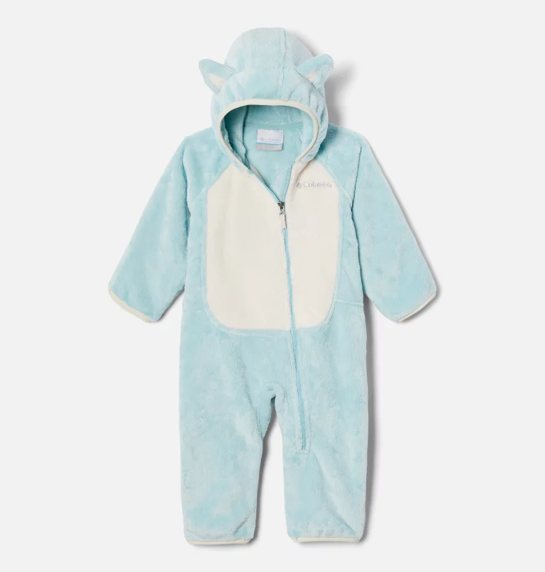 Infant Foxy Baby™ Sherpa Bunting Aqua Haze,Chalk