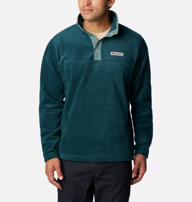 Men's Steens Mountain™ Half Snap Fleece Pullover - Tall Night Wave,Metal