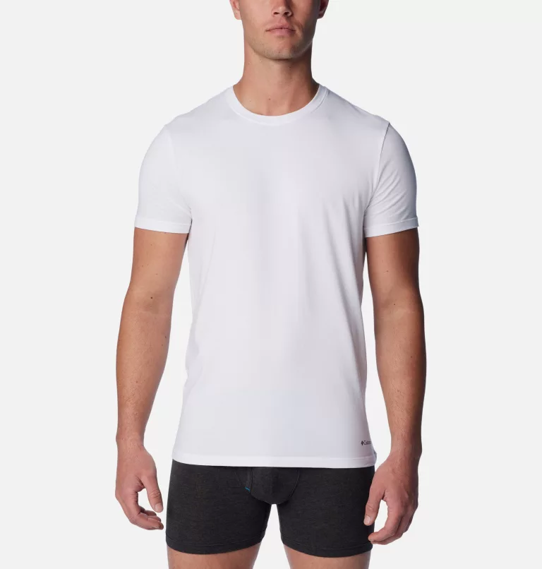 3pk Cotton Stretch Crew Tee Blk/Gry/Wht