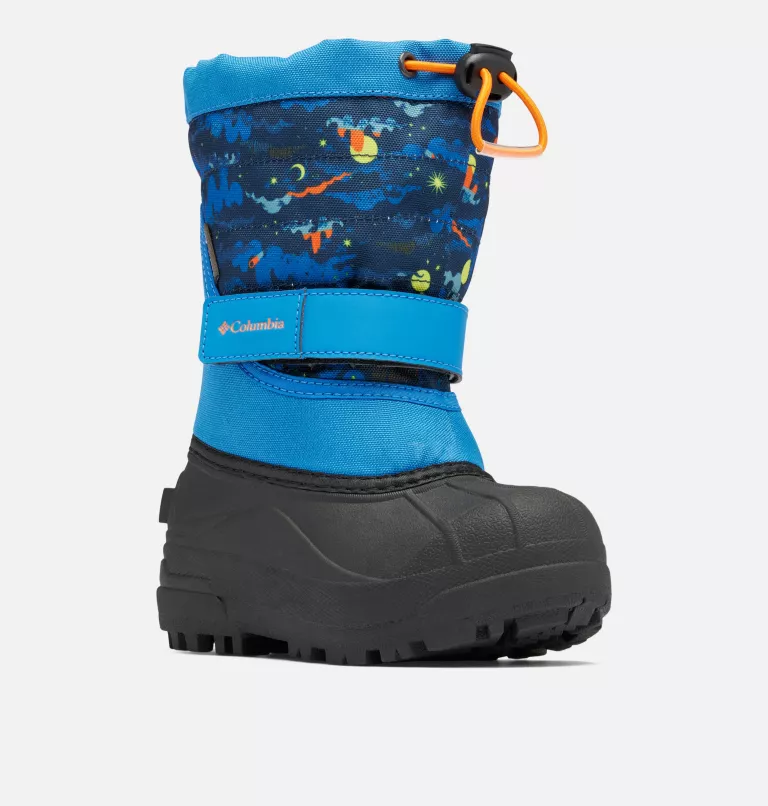 Little Kids’ Powderbug™ Plus II Print Snow Boot Bright Indigo,Bright Orange