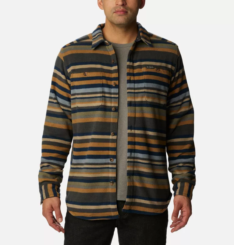 Men's Flare Gun™ Fleece Over Shirt Shark Surfcrest Stripe Print
