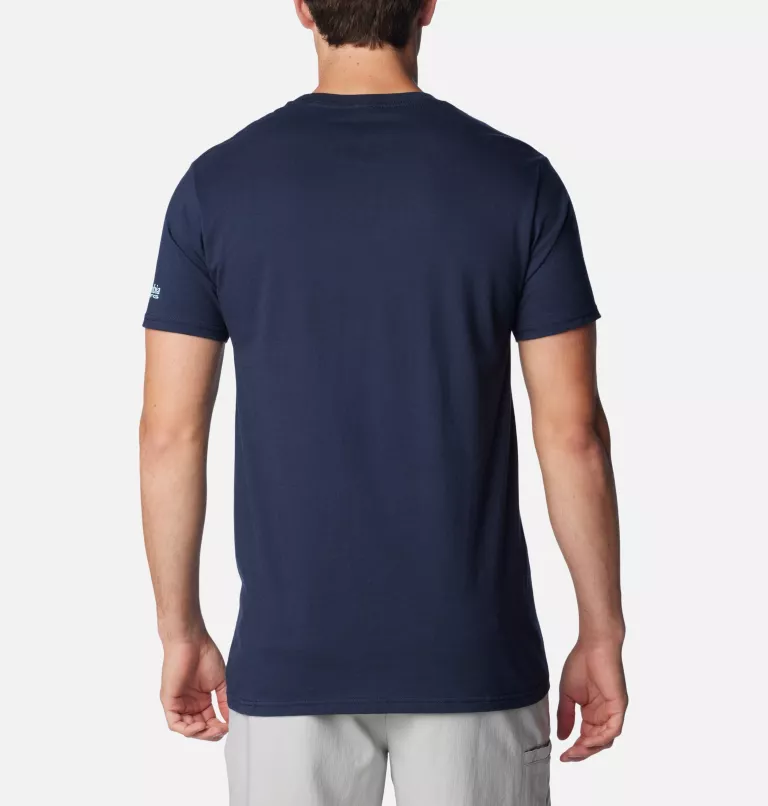 Men's PFG Upstream Graphic T-Shirt Columbia Navy