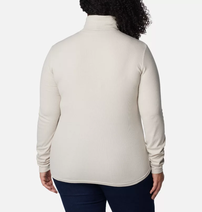 Women's Boundless Trek™ Ribbed Turtleneck Long Sleeve Shirt - Plus Size Dark Stone