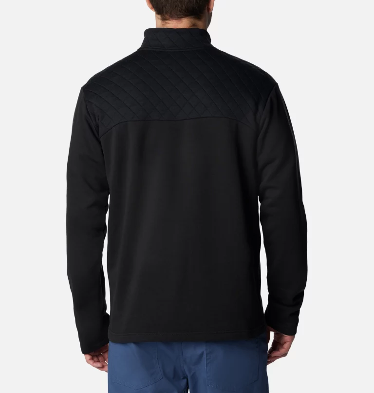 Men's Hart Mountain™ Quilted Half Snap Pullover - Tall Black