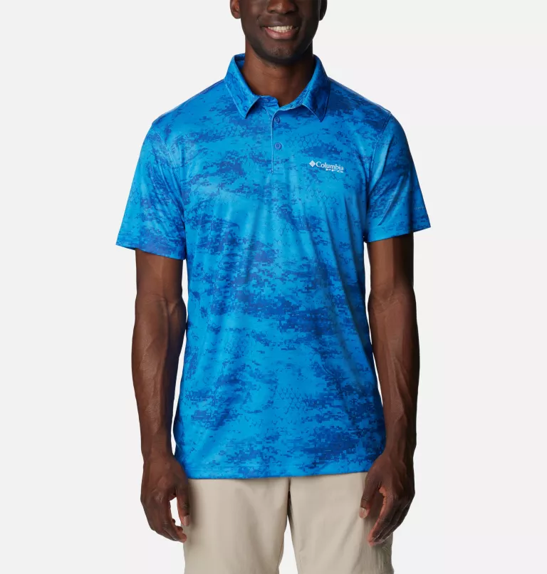 Men's PFG Super Terminal Tackle™ Polo Hyper Blue PFG Camo