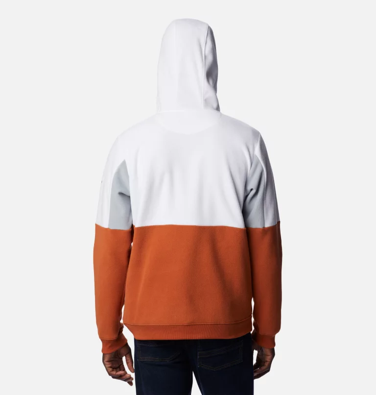 Men's Collegiate Columbia Lodge™ Fleece Hoodie - Texas TEX - Cedar,Columbia Grey,White