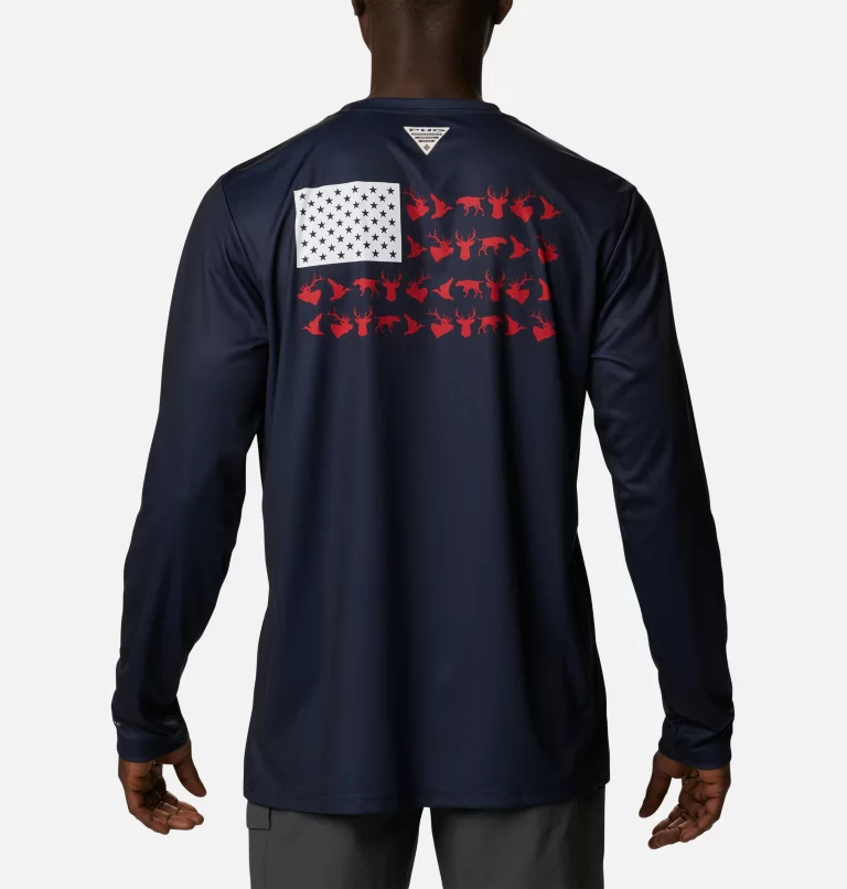 Men's PHG Terminal Shot™ Game Flag Long Sleeve Shirt - Tall Sahara,Cordovan Big Game Flag