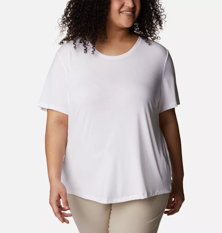 Women's PFG Slack Water™ Knit T-Shirt II - Plus Size White