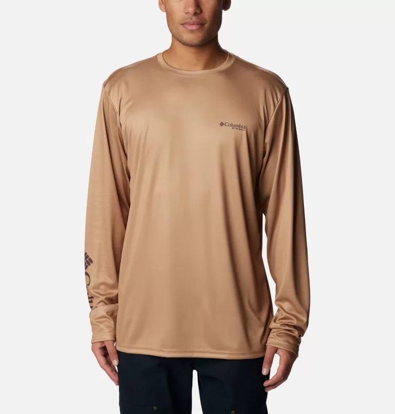 Men's PHG™ Terminal Shot Camo Triangle Long Sleeve Shirt Sahara,RT Edge Antlers