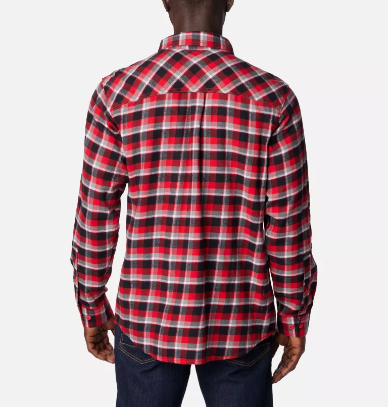 Men's Collegiate Flare Gun™ Flannel Long Sleeve Shirt - Georgia UGA - Bright Red Plaid