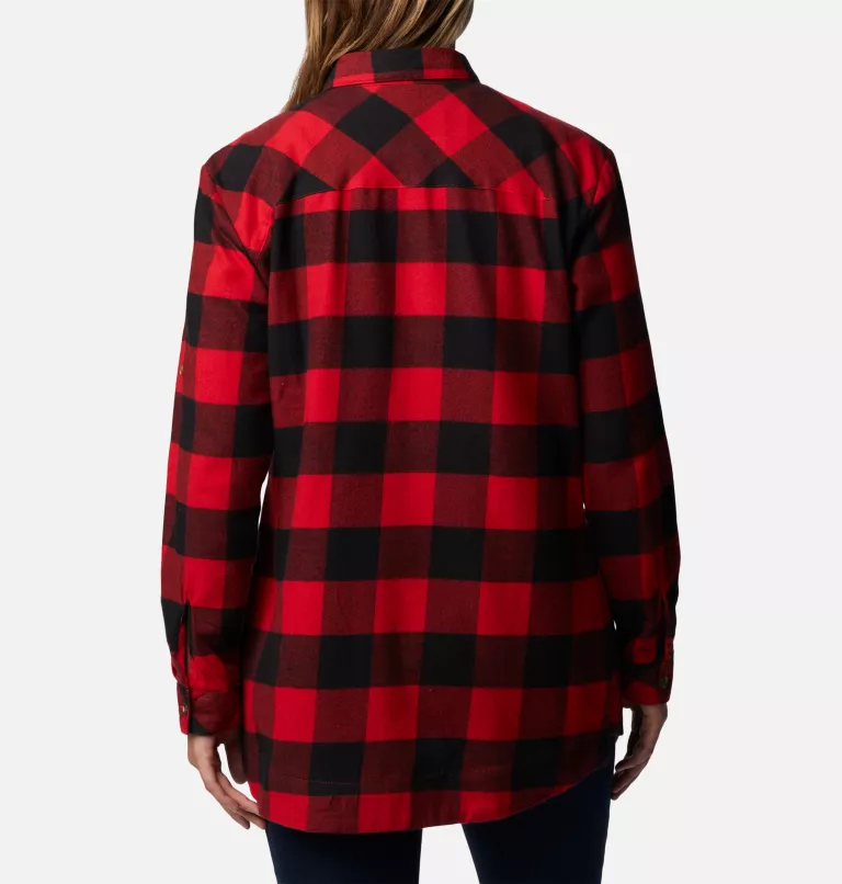 Women's Holly Hideaway™ Flannel Shirt Red Lily Buffalo Check