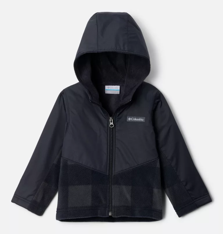 Toddler Steens Mt™ Overlay Hoodie Black Check,Shark