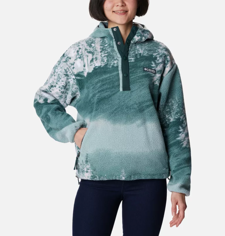 Women's Helvetia™ Pullover Hoodie Night Wave Solar Ski Print