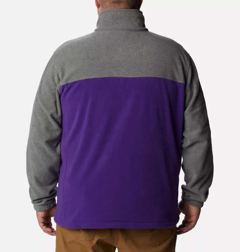 Men's Collegiate Flanker™ III Fleece Jacket - Big - LSU LSU - Charcoal Heather,Vivid Purple