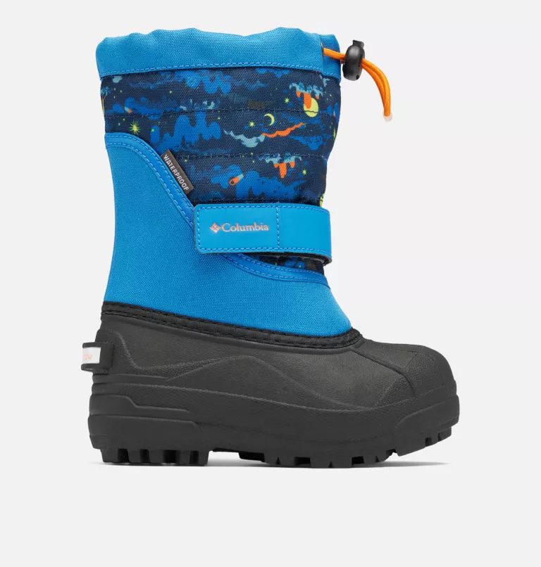 Little Kids’ Powderbug™ Plus II Print Snow Boot Bright Indigo,Bright Orange