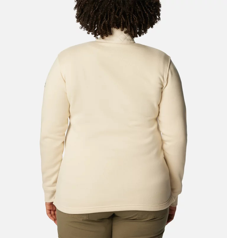 Women's Columbia Lodge™ Quilted Quarter Zip Tunic Chalk