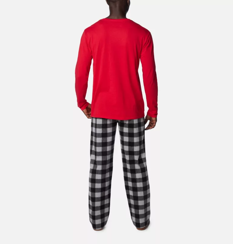 Men's Fleece Pajama Set MT Red Buffalo Graphic