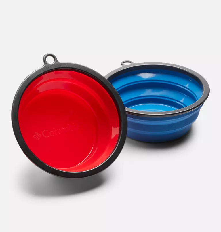 Collapsible Silicone Bowl - 2 Pack Blue/Red