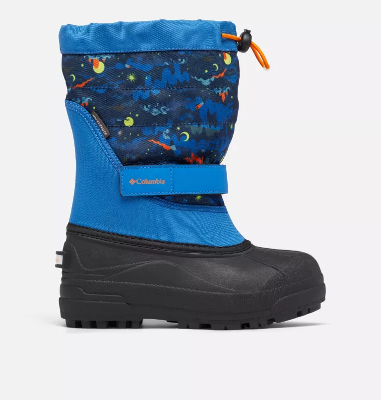 Big Kids’ Powderbug™ Plus II Print Snow Boot Bright Indigo,Bright Orange