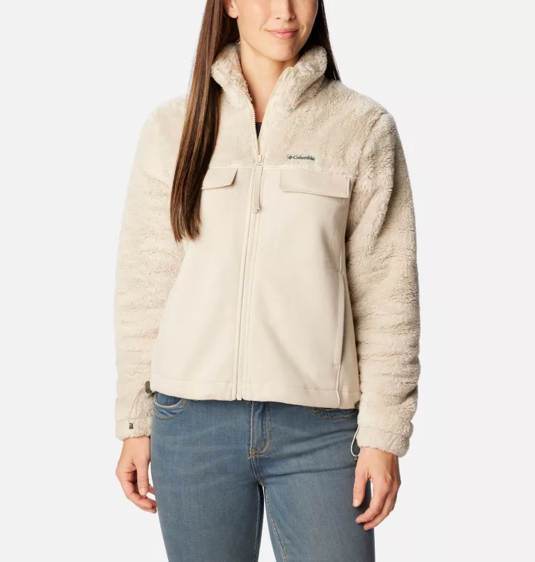 Women's Columbia Lodge™ Hybrid Sherpa Full Zip Jacket Dark Stone