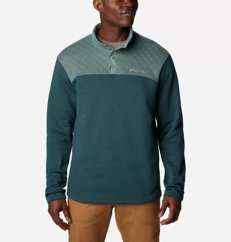 Men's Hart Mountain™ Quilted Half Snap Pullover Metal,Night Wave