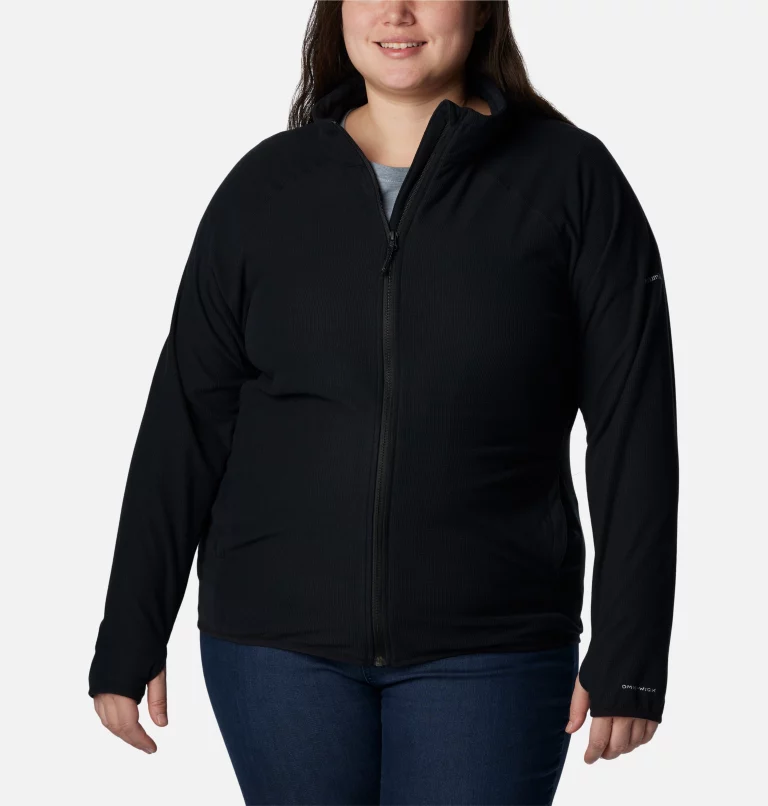 Women's Back Beauty™ Full Zip Jacket - Plus Size Black