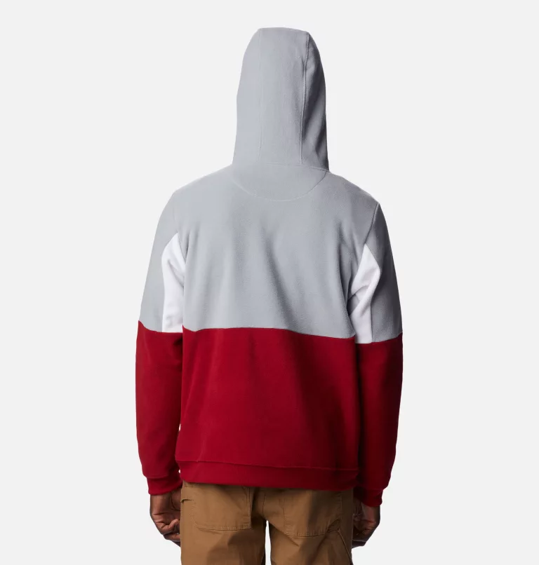 Men's Collegiate Columbia Lodge™ Fleece Hoodie - Washington State WAZ - Red Velvet,Columbia Grey,White