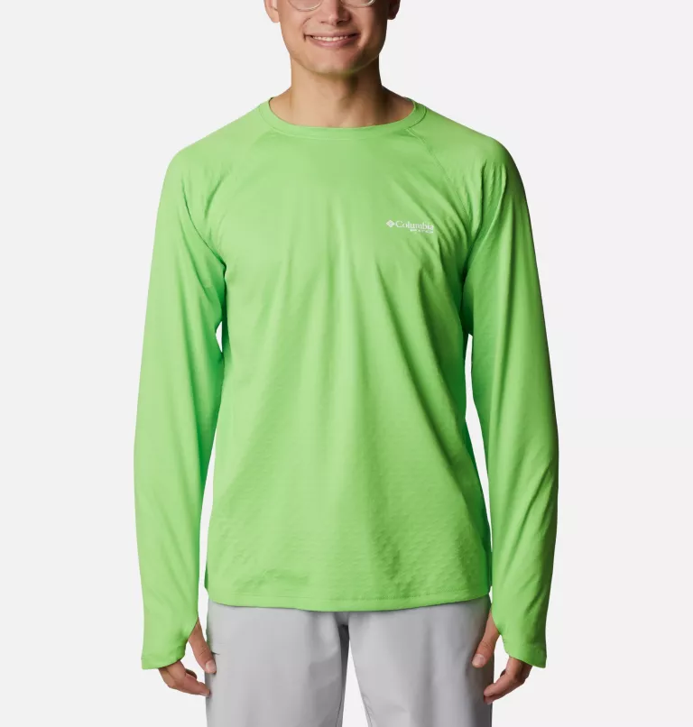Men's PFG Zero Rules™ Ice Long Sleeve Shirt Green Mamba