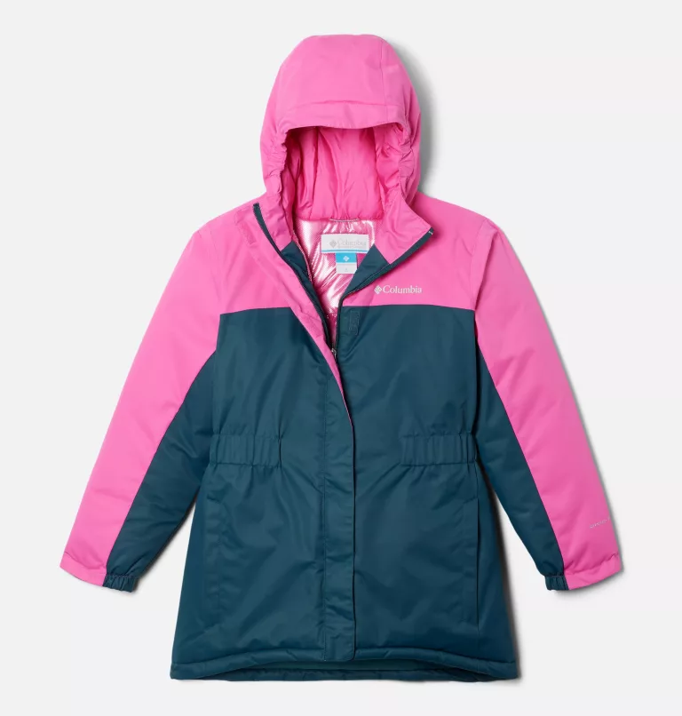 Girls' Hikebound™ Long Insulated Jacket Night Wave,Pink Ice