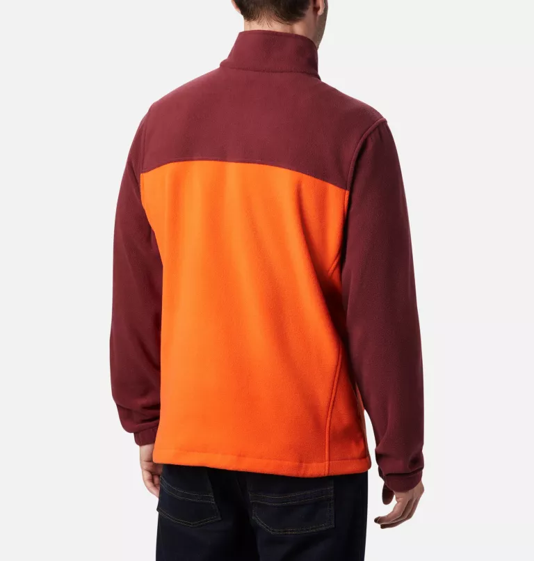 Men's Collegiate Flanker™ III Fleece Jacket - Virginia Tech VT - Deep Maroon,Tangy Orange