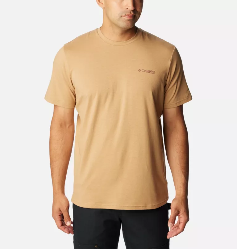 Men's PHG™ Seasonal Short Sleeve Tech T-Shirt Black,Blaze Buck Star