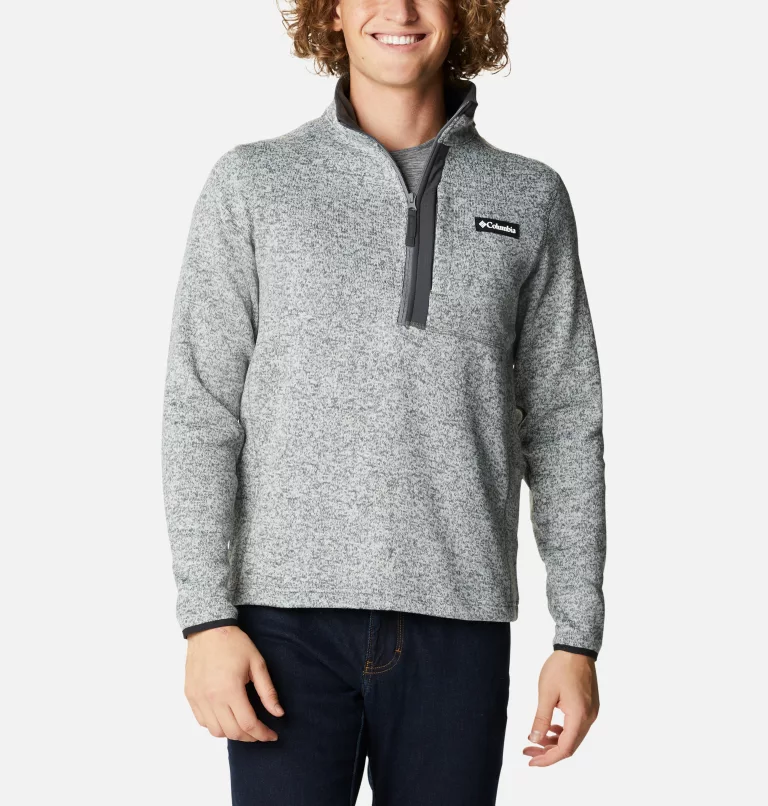 Men's Sweater Weather™ Fleece Half Zip Pullover City Grey Heather,Shark