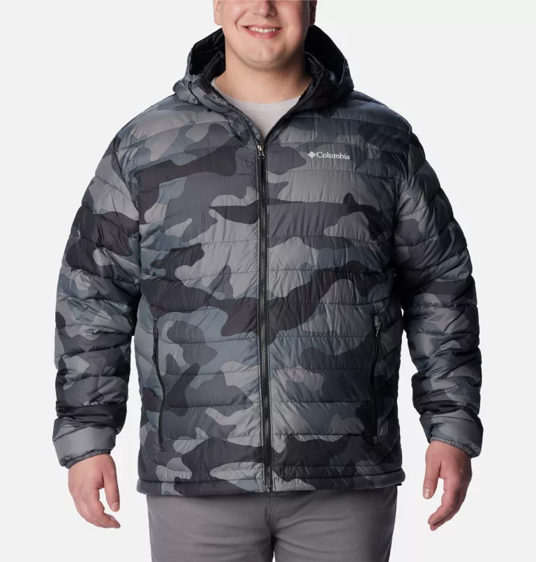 Men’s Powder Lite™ Hooded Insulated Jacket - Big Black Mod Camo Print