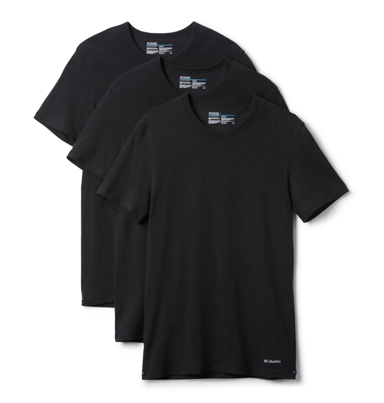 Men's 3 Pack Crew Neck Tee Classic Fit Black