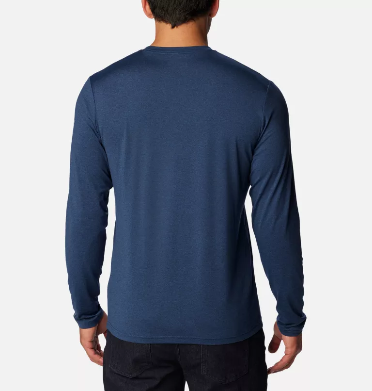 Men's Tech Trail™ Long Sleeve Graphic Shirt Collegiate Navy Hthr,Hike Icon Graphic
