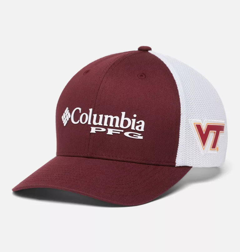 PFG Mesh™ Ball Cap - Virginia Tech VT - Deep Maroon