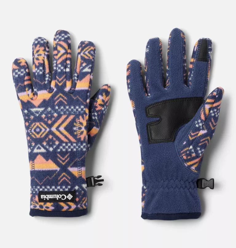 Women's Sweater Weather™ Fleece Gloves Nocturnal Checkered Peaks