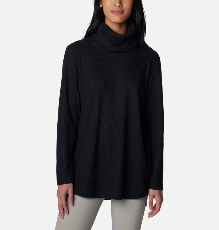 Women's Holly Hideaway™ Waffle Cowl Neck Pullover Black