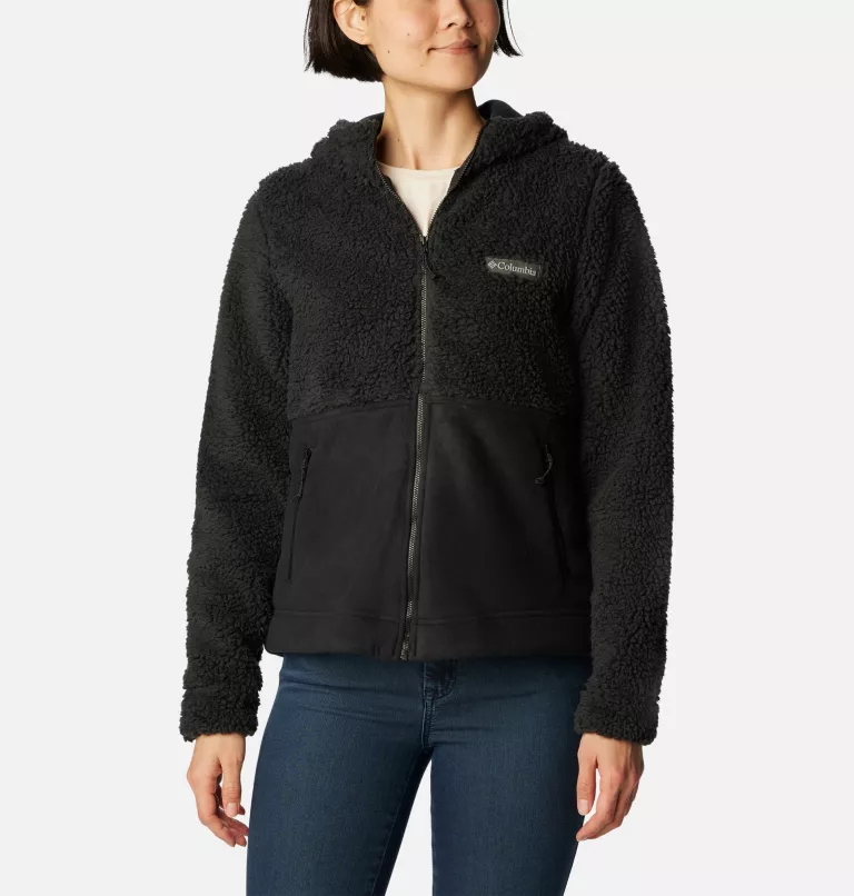 Women's Winter Pass™ Sherpa Hooded Full Zip Fleece Jacket Black