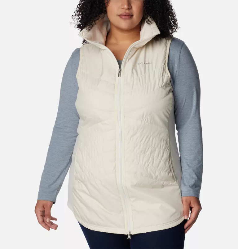 Women's Mix It Around™ Long Vest - Plus Size Chalk