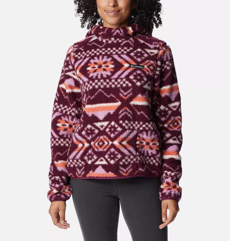 Women's West Bend™ Hoodie Marionberry Checkered Peaks