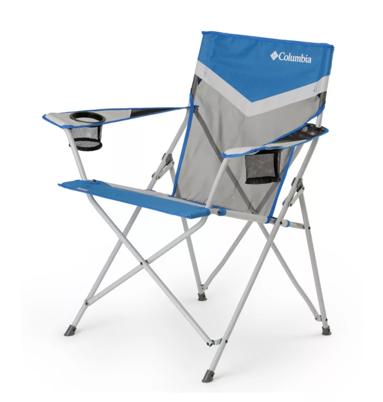 Mesh Folding Chair Silver Grey