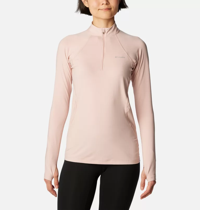 Women’s Omni-Heat™ Midweight Baselayer Half Zip Dusty Pink