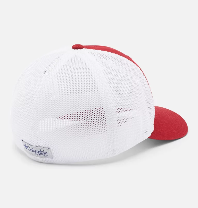 PFG Mesh™ Fish Flag Ball Cap - Arkansas ARK - Red Velvet