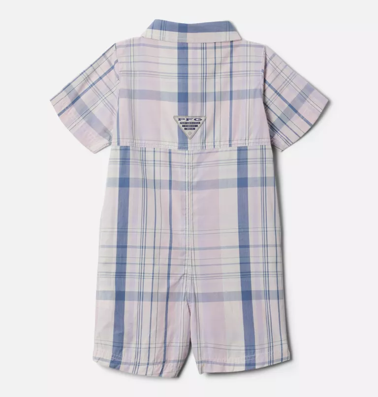 Infant PFG Bonehead™ Romper Soft Violet Madras