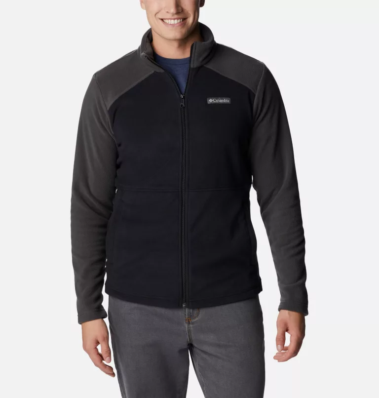 Men's Castle Dale™ Full Zip Fleece Jacket Black,Mountain Red