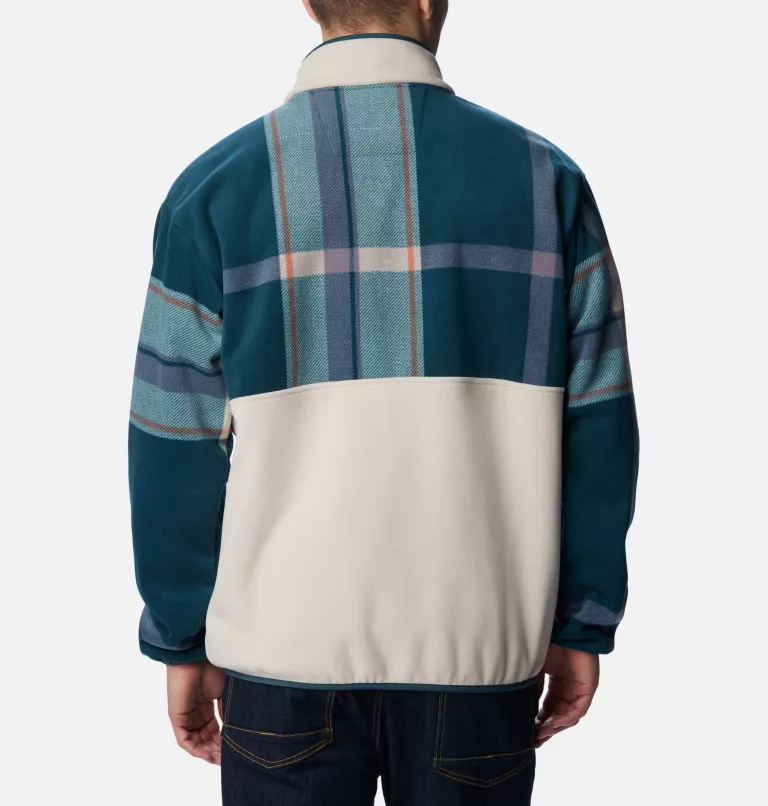 Men's Backbowl™ Remastered Full Zip Fleece Jacket Night Wave Super Mega Plaid,Dark Stone