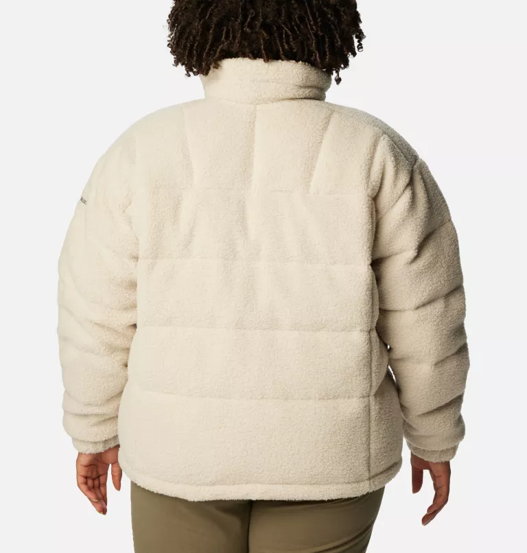 Women's Sherpa Ruby Falls™ Novelty Jacket - Plus Size Dark Stone Doodle Sherpa