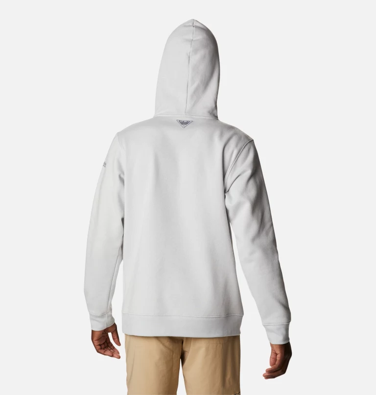 Men's PFG™ Fish Flag II Hoodie Cool Grey,White USA